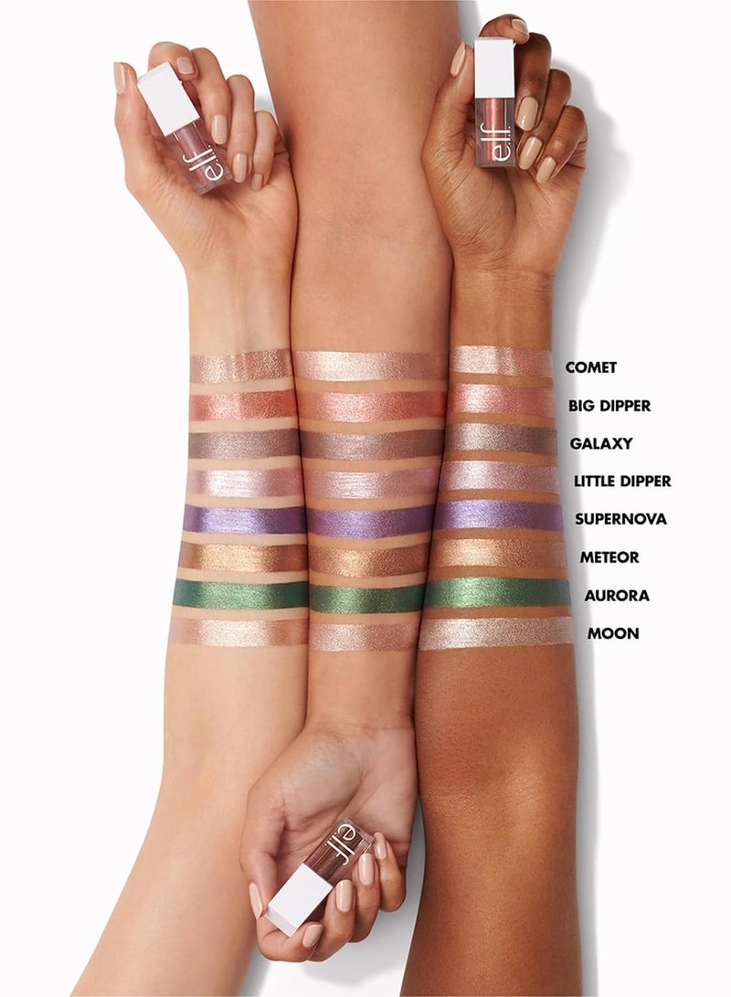 elf liquid metallic eyeshadow quick-drying long-lasting gel-based formula one-swipe pigmented coverage vegan cruelty-free meteor - Image 4