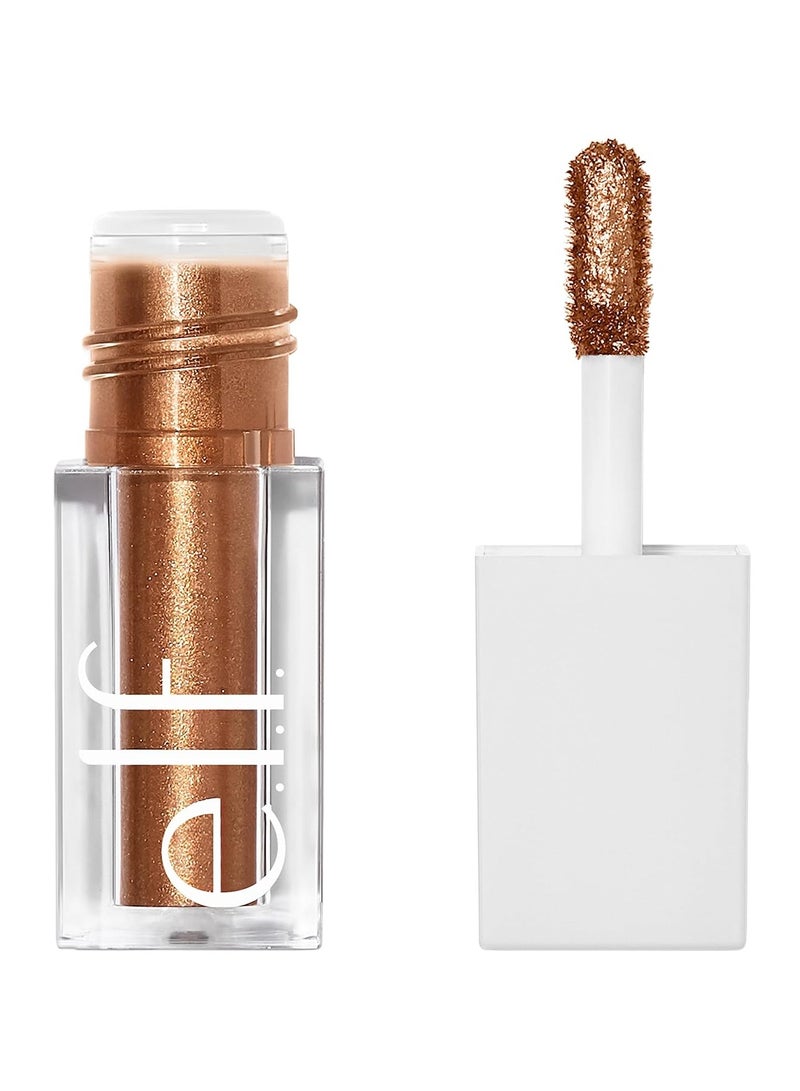 elf liquid metallic eyeshadow quick-drying long-lasting gel-based formula one-swipe pigmented coverage vegan cruelty-free meteor - Image 1