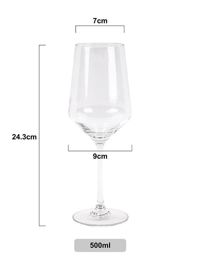 Ollieroo Wine Glasses Set of 6, 500ml Wine Glass with Stem, Perfect for Home, Restaurant, Dishwasher Safe, Lead-free, Clear, Durable Glassware - Image 4