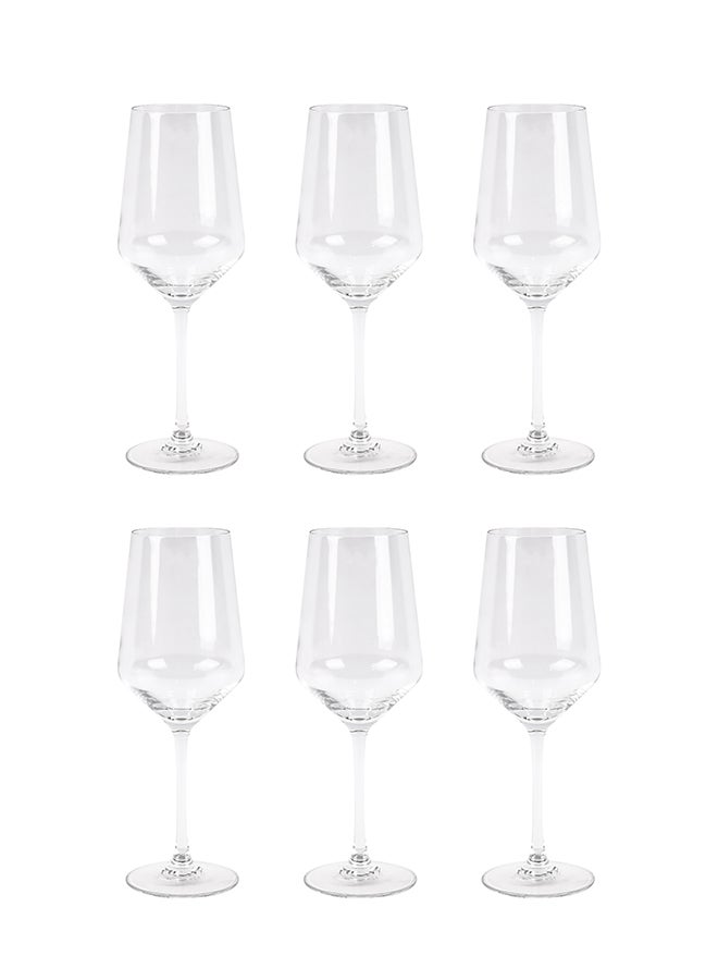 Ollieroo Wine Glasses Set of 6, 500ml Wine Glass with Stem, Perfect for Home, Restaurant, Dishwasher Safe, Lead-free, Clear, Durable Glassware - Image 2
