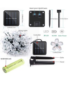 Generic Solar Lights Outdoor, Waterproof Flower Solar Powered Fairy String Lights with 8 Modes for Outdoor, Garden, Patio, Yard, Gazebo Tree, Parties  - Image 3