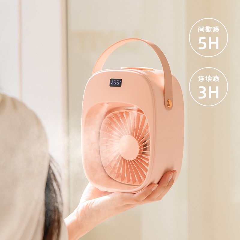 Oriday Water-Cooled Small Fan Neutral Atomization Hydrating And Moisturizing Usb Rechargeable Portable Desktop Wide-Angle Air Supply - Image 5