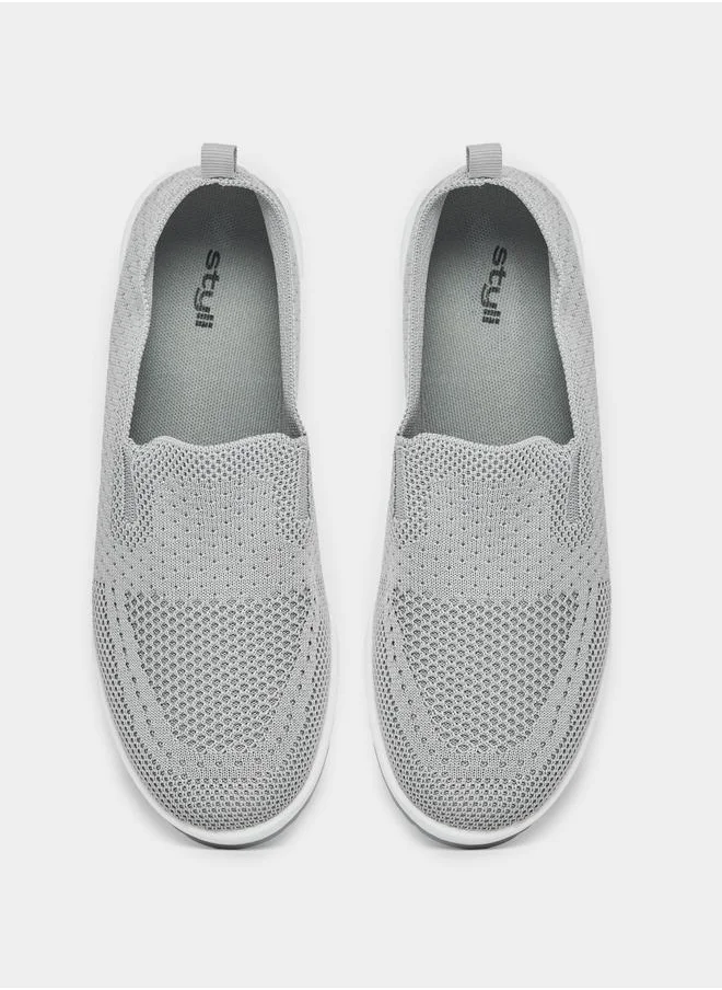 Styli Knit Upper Slip On Casual Shoes