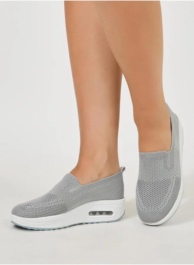 Styli Knit Upper Slip On Casual Shoes