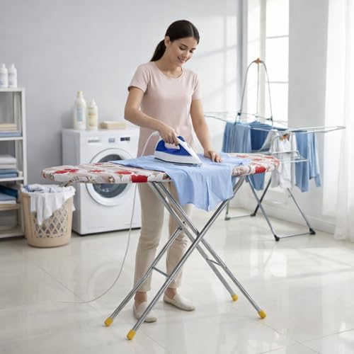 Maanit Wooden Heavy Self Standing Ironing Board/Table 18 Inch | Foldable Portable Iron Board with Iron Stand | Strong Stable Base for Home Use - Image 1