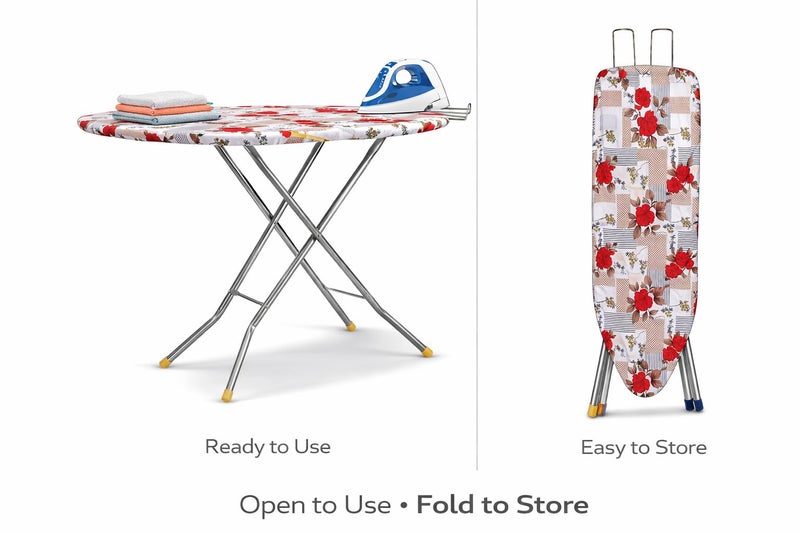 Maanit Wooden Heavy Self Standing Ironing Board/Table 18 Inch | Foldable Portable Iron Board with Iron Stand | Strong Stable Base for Home Use - Image 2