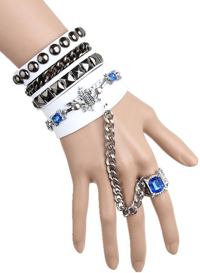 NIBEMINENT Men's fashion bracelet punk street hip-hop style  - Image 1