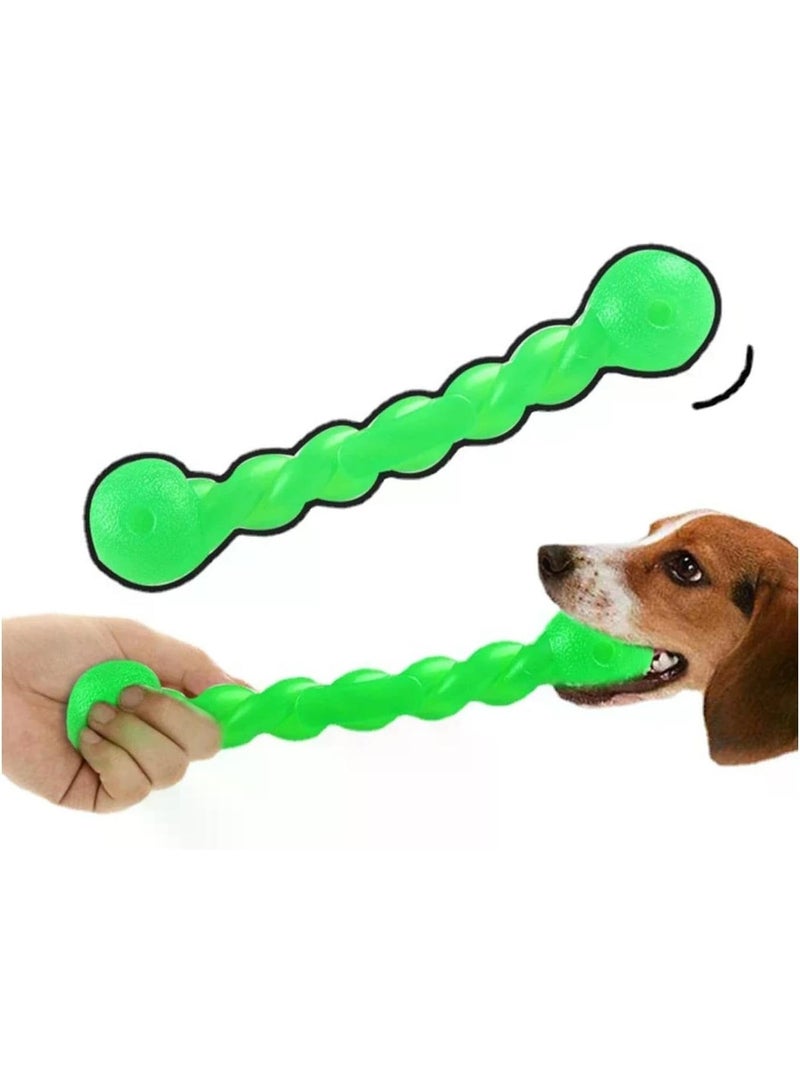 Dog Molar Chew Stick TPR Rubber Puppy Teething Toy for Indoor Outdoor Play and Dental Care(Green,Small) - Image 1