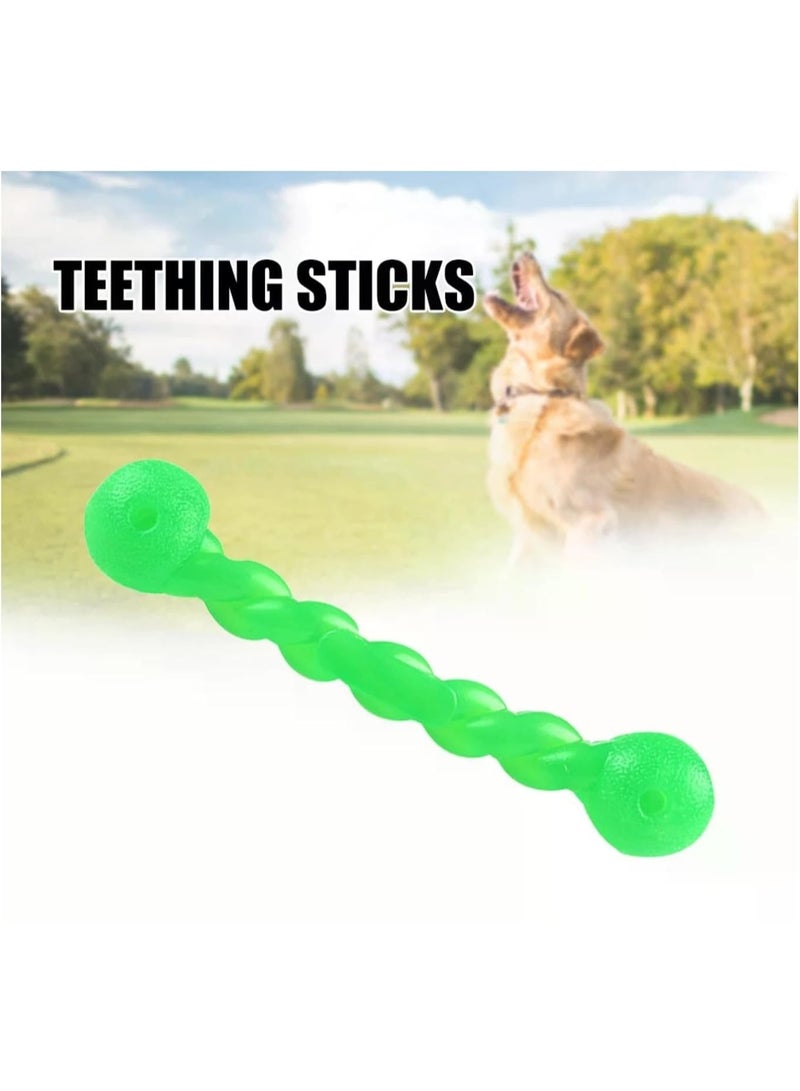 Dog Molar Chew Stick TPR Rubber Puppy Teething Toy for Indoor Outdoor Play and Dental Care(Green,Small) - Image 4