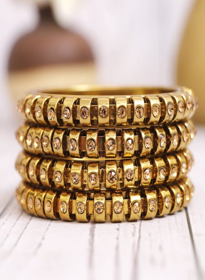 Shivarth Bangadi Kangan Jewellery Beautiful Nag Cutting Pattern Design Glossy Bangles for Women and Girls (Pack of 4) (2.6) - Image 3