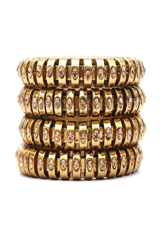 Shivarth Bangadi Kangan Jewellery Beautiful Nag Cutting Pattern Design Glossy Bangles for Women and Girls (Pack of 4) (2.6) - Image 1