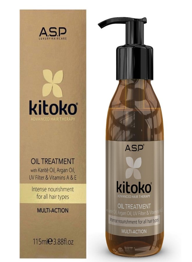 kitoko ASP Haircare Advanced Hair Theraphy, All Hair Types Oil Treatment with Karité Oil Argan Oil UV Filter & Vitamin E, Intense Nourishment For All Hair Types (115ml/3.88fl.oz) - Image 1