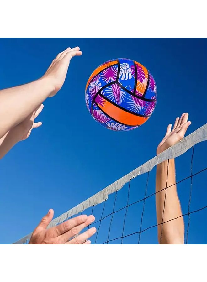 Set Of 2 Heavy Duty PVC Beach Volleyballs Random Colors Perfect For Pool Beach Volleyball Practice And Vacations Durable Outdoor Sports Balls For Poolside Fun And Vibrant Design - Image 1