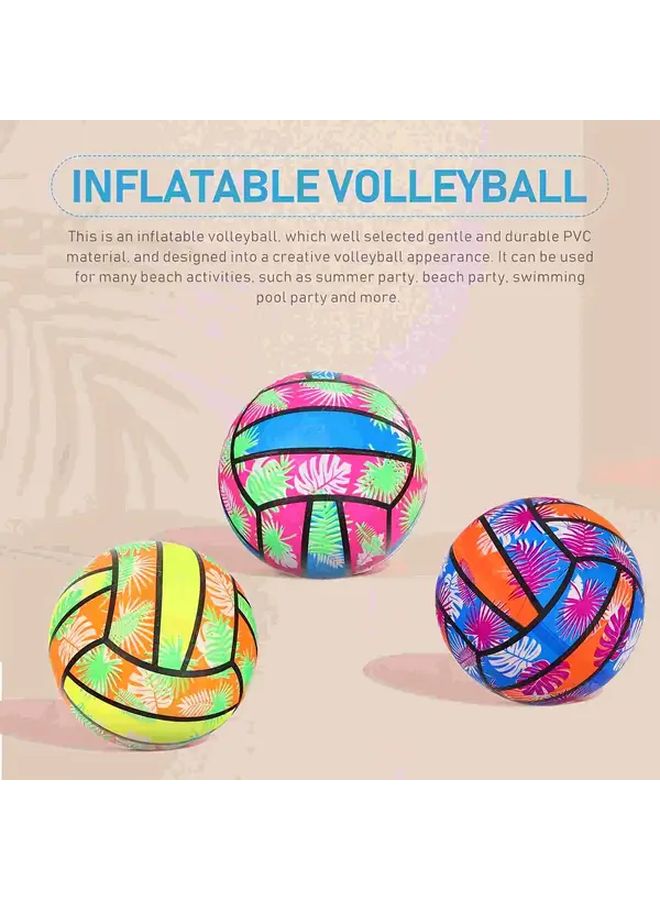 Set Of 2 Heavy Duty PVC Beach Volleyballs Random Colors Perfect For Pool Beach Volleyball Practice And Vacations Durable Outdoor Sports Balls For Poolside Fun And Vibrant Design - Image 3