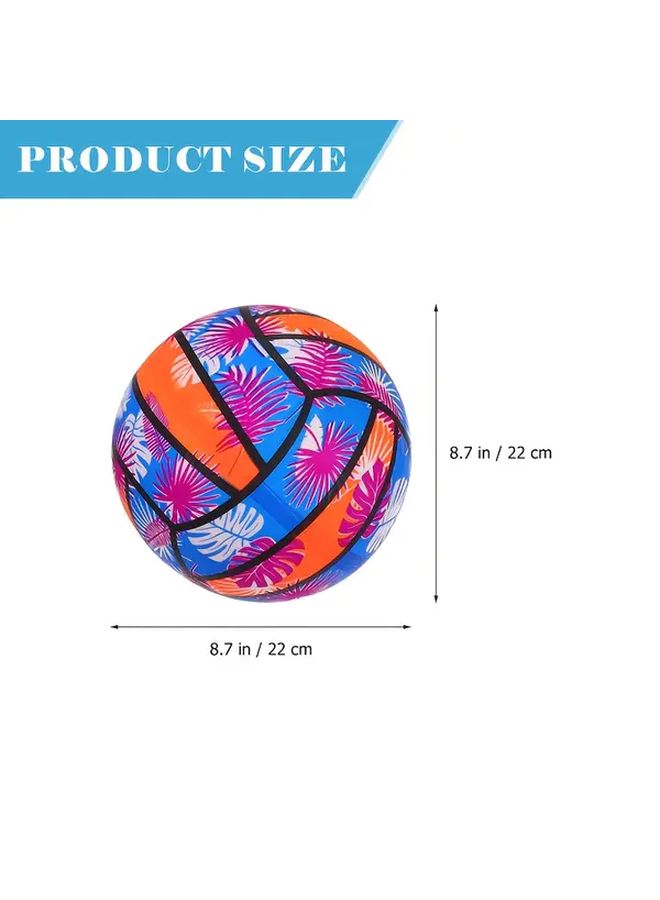 Set Of 2 Heavy Duty PVC Beach Volleyballs Random Colors Perfect For Pool Beach Volleyball Practice And Vacations Durable Outdoor Sports Balls For Poolside Fun And Vibrant Design - Image 2