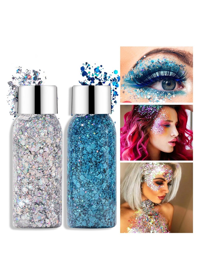 Mei Lifestyle - Body Glitter Gel - Cosmetic-Grade, Glitter for Face, Body, and Hair, Safe and Easy to Use - Image 1