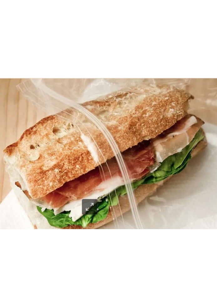 ECO Plastic 2 PACK OF ECO plastic Zipper Sandwich Bags 30 Bags Size 25x12cm Double Zip Lock Extra Thick  - Image 2