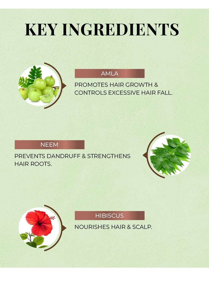 Just Herbs 8 in 1 Root Nourishing Amla Neem Hair Fall Control Shampoo 200ml - Image 4