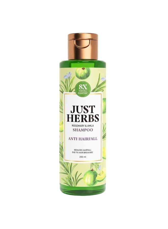 Just Herbs 8 in 1 Root Nourishing Amla Neem Hair Fall Control Shampoo 200ml - Image 1