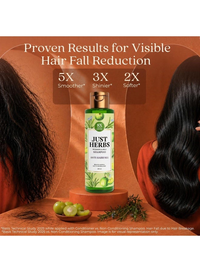 Just Herbs 8 in 1 Root Nourishing Amla Neem Hair Fall Control Shampoo 200ml - Image 4