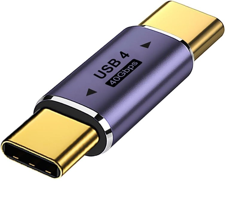 Microware محول USB C ذكر إلى ذكر، موصل USB نوع C يدعم 100 واط، 40 جيجابت في الثانية، 8K@60Hz لتقنية Thunderbolt 4/3، ماك بوك برو/إير، لابتوب، هواتف والمزيد من أجهزة نوع C - Image 1