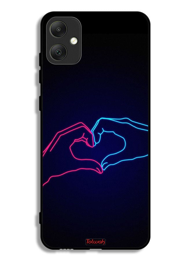 Tolwak Samsung Galaxy A05 Protective Case Cover Touching Hand Making Heart - Image 1
