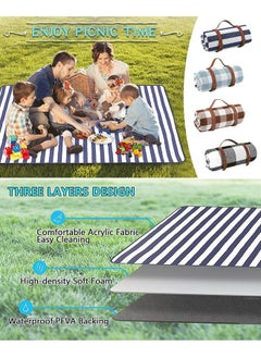 200*200cm Extra Large Picnic Mat, Foldable Portable Picnic Blanket, Outdoor Blanket, 3-Layer Waterproof Outdoor Picnic Mat, Perfect for Beach, Grass Camping - pzsku/ZE2DA0C2BA0CD8214182AZ/45/_/1692321096/0977bfb8-43e2-464f-be4a-71ff2ae43294