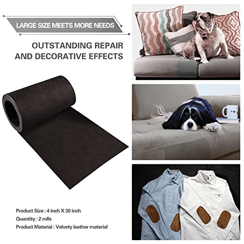 Azobur Velvet Repair Patch - Self-Adhesive Flannel Fabric Patch in Multi Colors for Sofas, Car Seats, Handbags, Jacket Holes and Tears - Image 2
