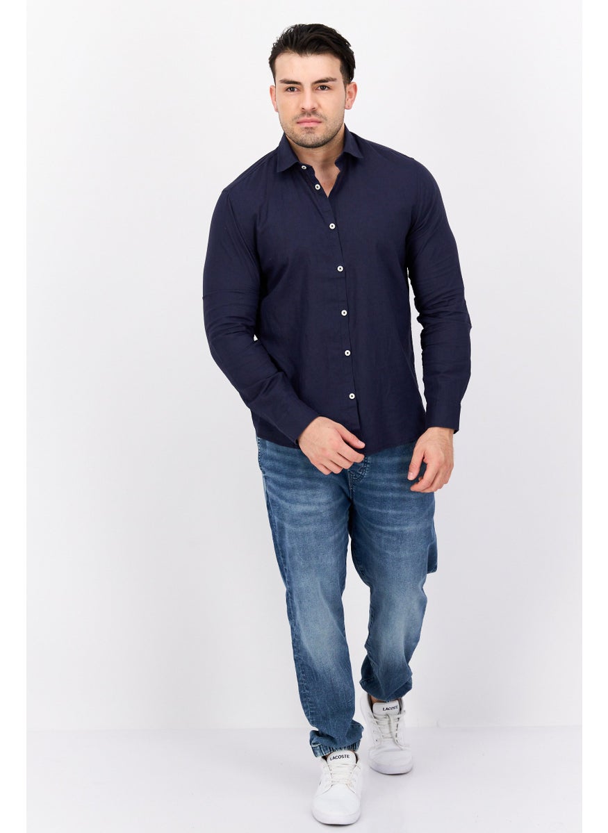 Men Regular Fit Solid Long Sleeves Casual Shirt, Navy Blue - pzsku/ZE2DA1CDFD9F31C32A0C0Z/45/_/1737642406/e19e5d4c-8409-412e-99b1-aedf4e029c8d