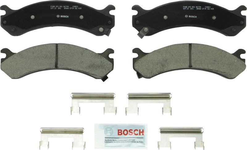 BOSCH BC784 QuietCast Premium Ceramic Disc Brake Pad Set - Compatible with Select Chevrolet Avalanche, Silverado, Express, Suburban; GMC Savana, Sierra, Yukon; Hummer + More; FRONT - Image 2