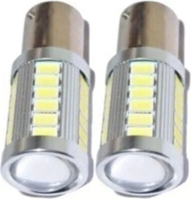 اي سي شوب Taz Lensed 12V 93 LED Bulb 33 LEDs White SMD Single Lamp Reverse Gear or Parking LED (Pack of 2)