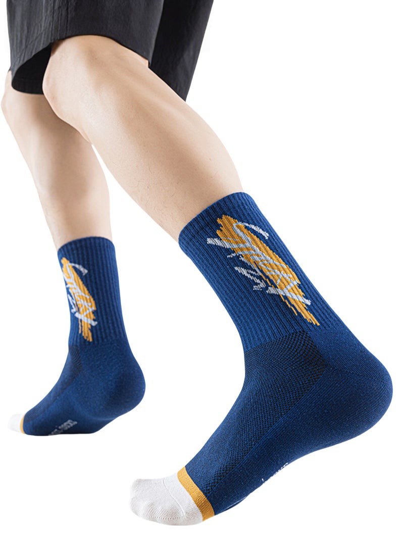 BULLIANT Compression socks 3 pairs,summer sports mid-tube socks,men's sports socks for running,thin arch support one size fits all  - Image 3