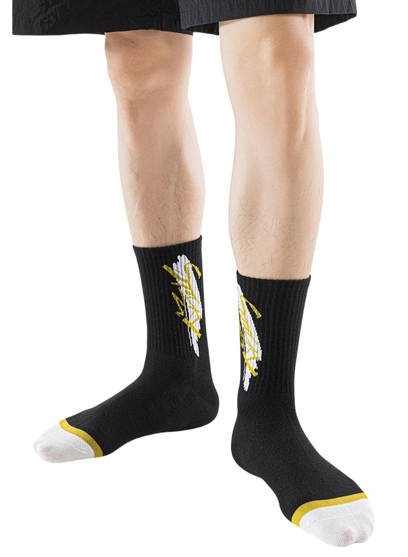 BULLIANT Compression socks 3 pairs,summer sports mid-tube socks,men's sports socks for running,thin arch support one size fits all  - Image 5