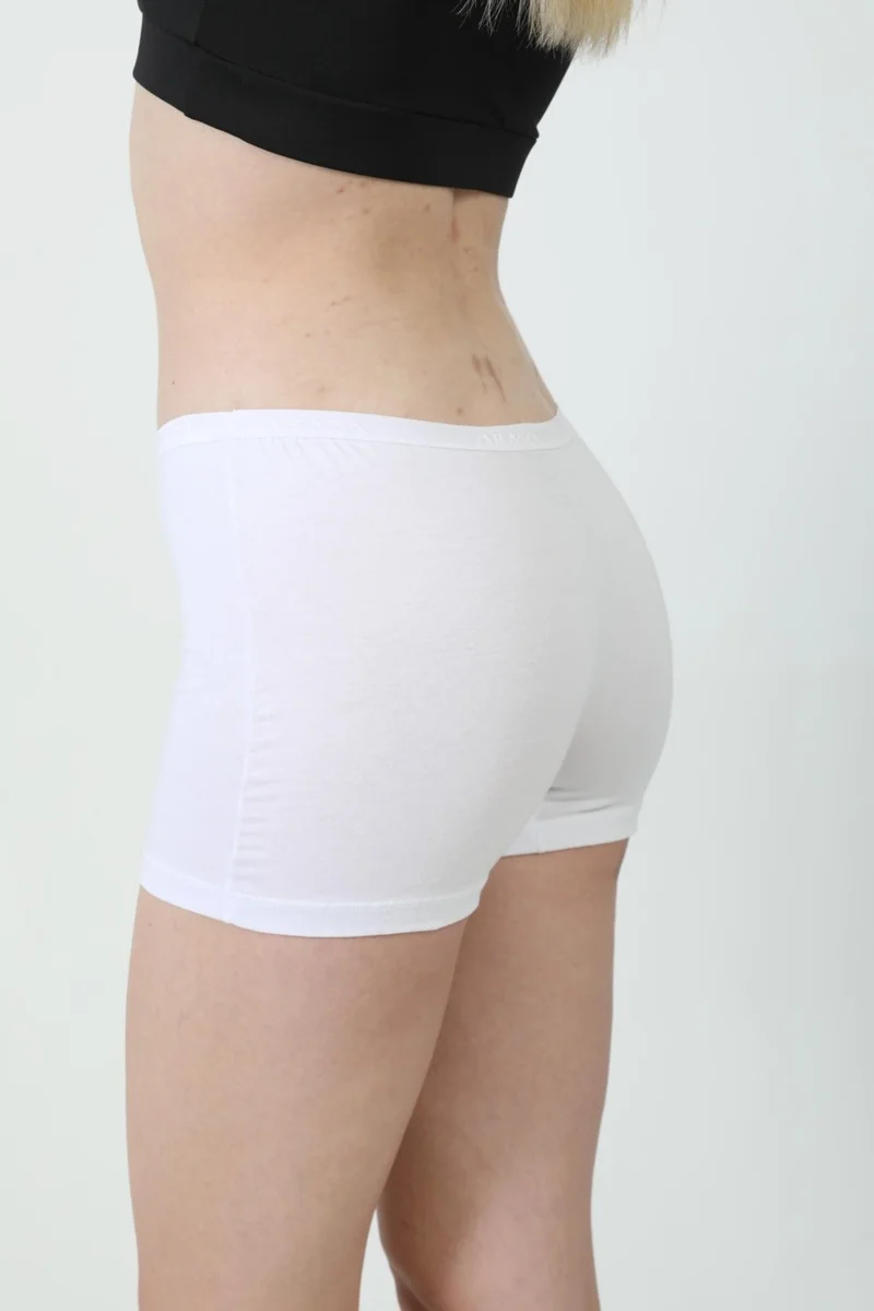 Arma Yıldız 3-Pack Women's White Boxer Shorts Cotton Lycra