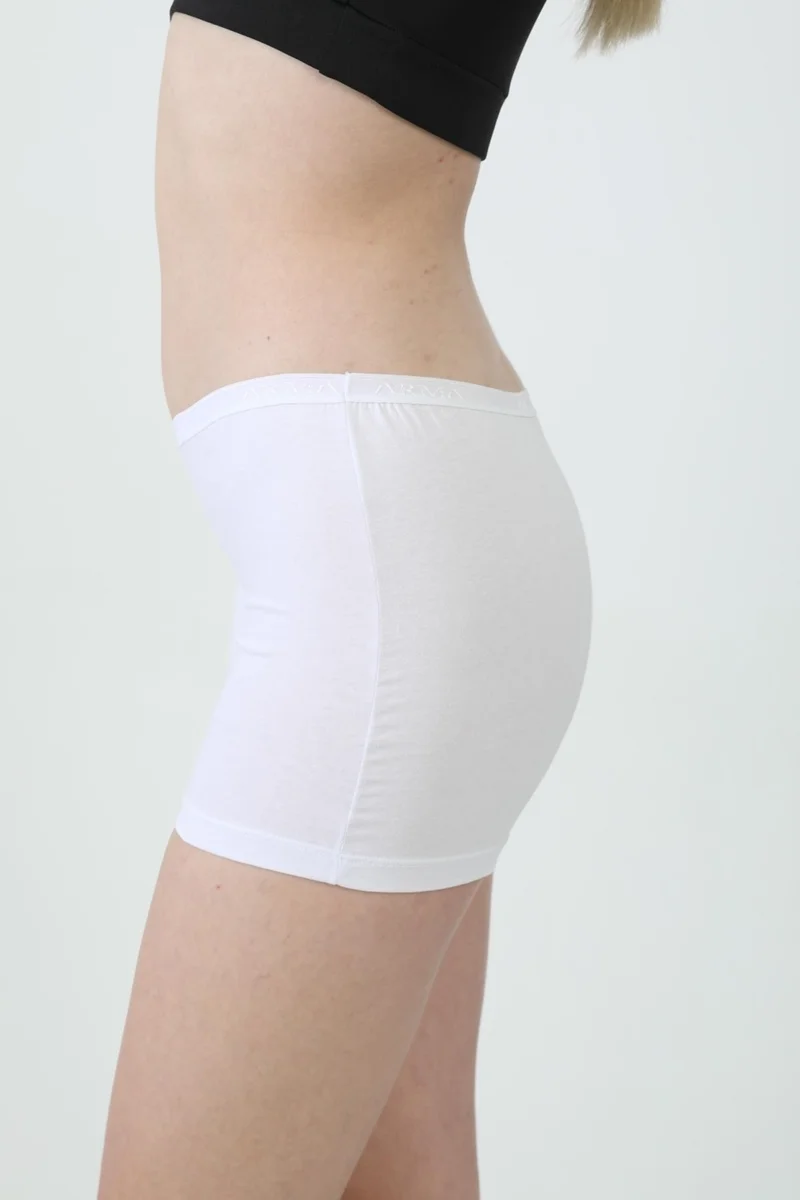 Arma Yıldız 3-Pack Women's White Boxer Shorts Cotton Lycra
