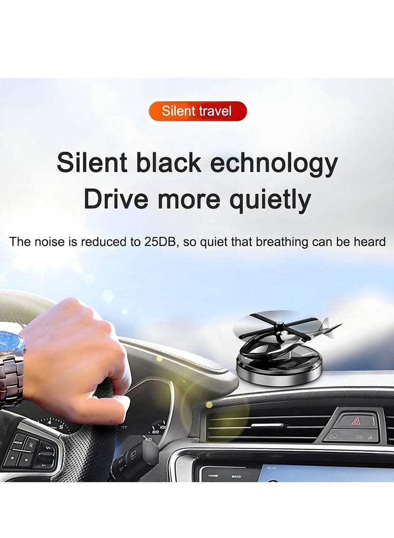 MAGIC VAULT Car Air Fresher, Diffuser Car Air Freshener, Solar Energy Rotating Helicopter, Car Interior Decoration Accessories, for Home Office Decoration Perfume Solar with organic oil 10ml Bottle  - Image 4