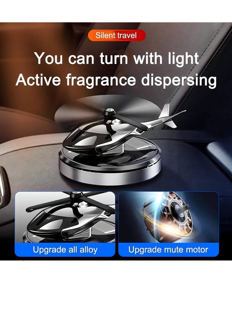 MAGIC VAULT Car Air Fresher, Diffuser Car Air Freshener, Solar Energy Rotating Helicopter, Car Interior Decoration Accessories, for Home Office Decoration Perfume Solar with organic oil 10ml Bottle  - Image 2