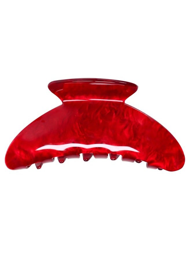 OWIIZI Durable Acetate Hair Clips for Women 4.13" Cute Hair Claw Clips Ponytail Barrette Strong Hold Acrylic Butterfly Jaw Hair Accessories for Girls Long Thick Hair(Red) - Image 2