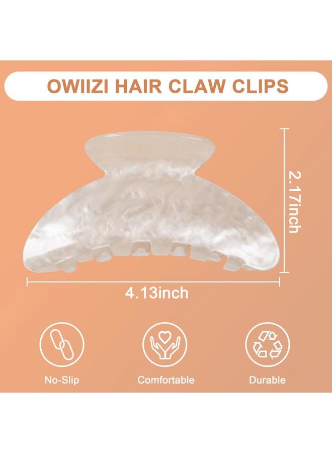 OWIIZI Durable Acetate Hair Clips for Women 4.13" Cute Hair Claw Clips Ponytail Barrette Strong Hold Acrylic Butterfly Jaw Hair Accessories for Girls Long Thick Hair(Red) - Image 5