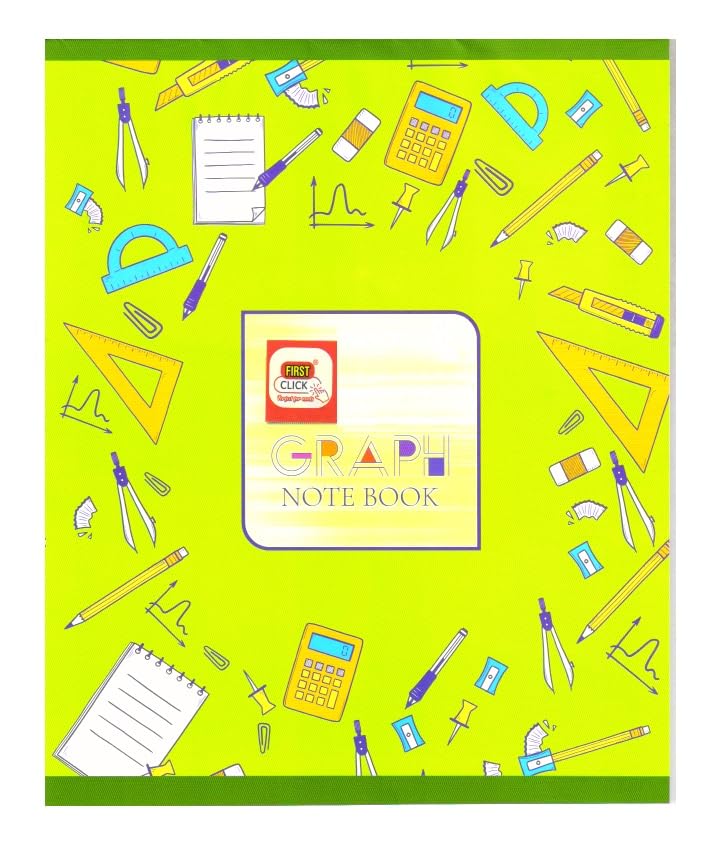 FIRST CLICK Graph Papers Lotus 2 Pad 50 Sheet (1 pad 25 Sheets) for Student Practice Big Size-26X21.5 CM - Image 2