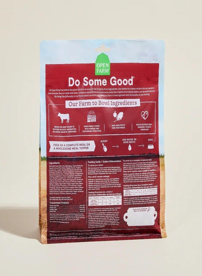 Open Farm أوبن فارم، طعام كلاب نيء مجفف بالتجميد، قطع صغيرة تحتوي على 95% لحم، أعضاء وعظام، منتجات عضوية وأطعمة فائقة، وجبة كاملة أو إضافة لطعام الكلاب المجفف بالتجميد، وصفة لحم بقري مُغذى على العشب، كيس 13.5 أونصة - Image 4