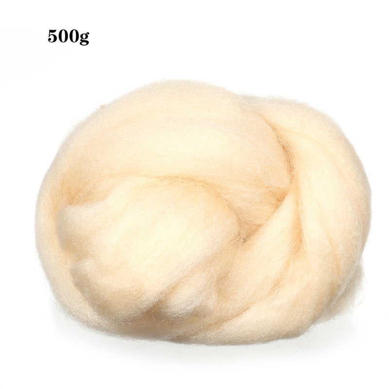 Chunky Yarn 500g Beige Soft Temperature-Regulating Acrylic Yarn - Beginner-Friendly Chunky Yarn for Home Decor, Arm Knitting, Crochet Projects - Image 1