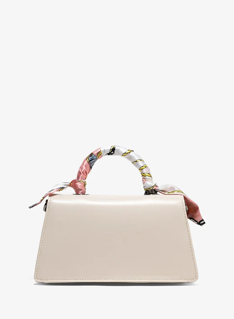 Amica white AMICA Noemi Structured Mini Crossbody Bag - Ivory for Women | Best Price UAE