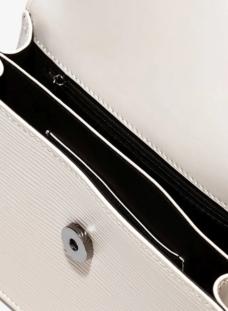 Amica white AMICA Noemi Structured Mini Crossbody Bag - Ivory for Women | Best Price UAE