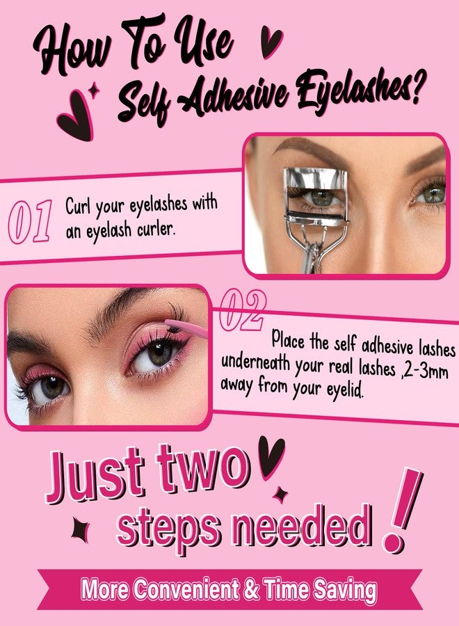 PRO LASHBEAUTY Self Adhesive Eyelashes 48Pcs Lash Clusters Self Stick Lashes Reusable Self-adhesive Lashes No Glue Cluster Lashes Easy for Use(Lotus,D-10-18mix) - Image 4