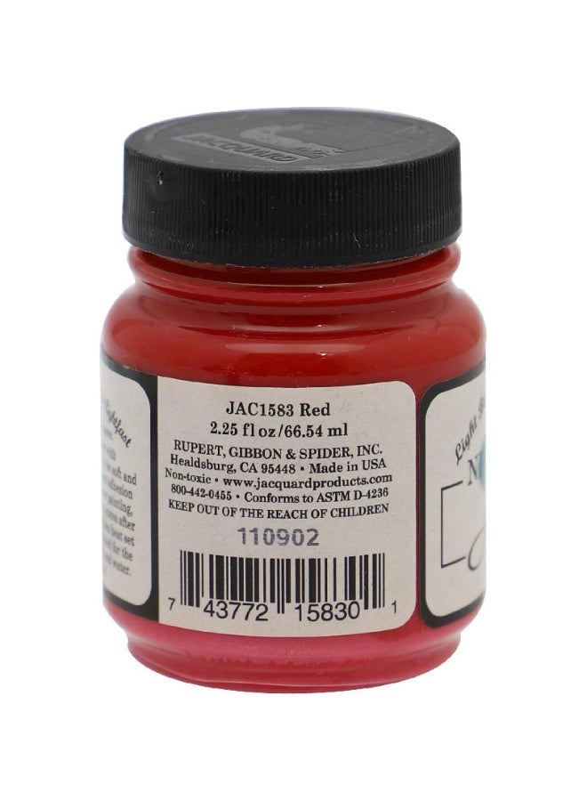 Jacquard Neopaque Light Body Opaque Acrylic Fabric Painting Red 2.25 oz ( 63.93 ml ) - Image 2
