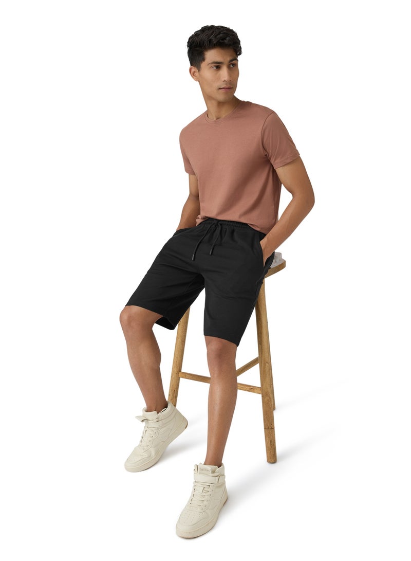 XYXX Men's Nova Cotton Regular Fit Solid Shorts With Side Pockets And No Marks Waistband Black - Image 3