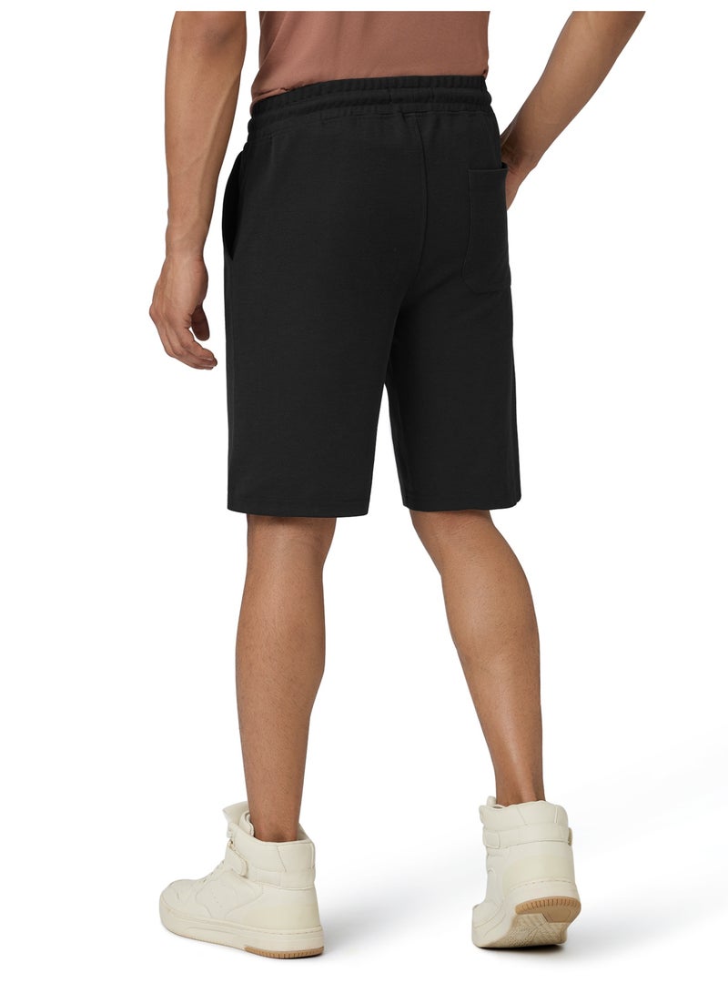 XYXX Men's Nova Cotton Regular Fit Solid Shorts With Side Pockets And No Marks Waistband Black - Image 2