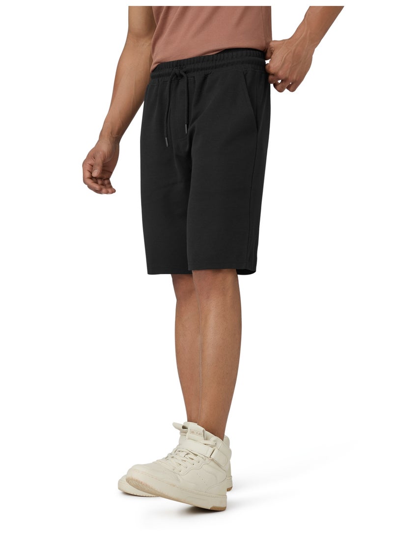 XYXX Men's Nova Cotton Regular Fit Solid Shorts With Side Pockets And No Marks Waistband Black - Image 4