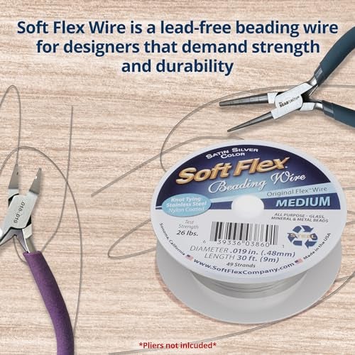 Soft Flex 49 Strand Beading Wire - Medium 0.19 Diameter - 30 Feet Nylon Design Wire - Image 5